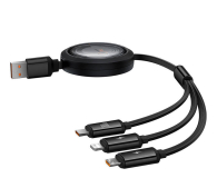 BASEUS Free2Draw Cable USB to M+L+C 100W 1.1m Black P10368700111-03 - 1348106 - zdjęcie 2